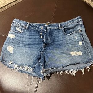 Maurice’s Distressed Blue Denim Shorts